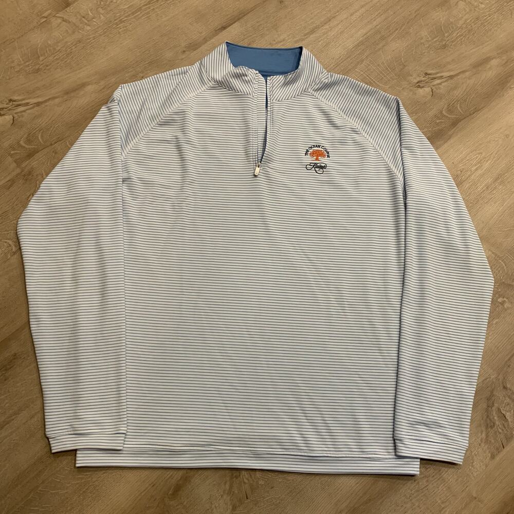 Peter Millar DriRelease 1/4 Quarter Zip Pullover Mens XL The Ocean Course Kiawah